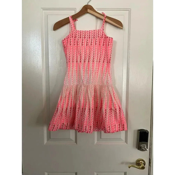 Gymboree Ice Cream Parlor Pink Dot Poplin Mini Dress Size 12 - Picture 2 of 5